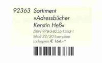 92363 Sortiment Adressb?cher, Inhalt 22/20 St?ck